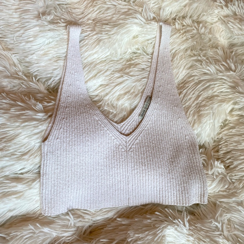 Urban Outfitters Sweater-Knit Tank V-Neck